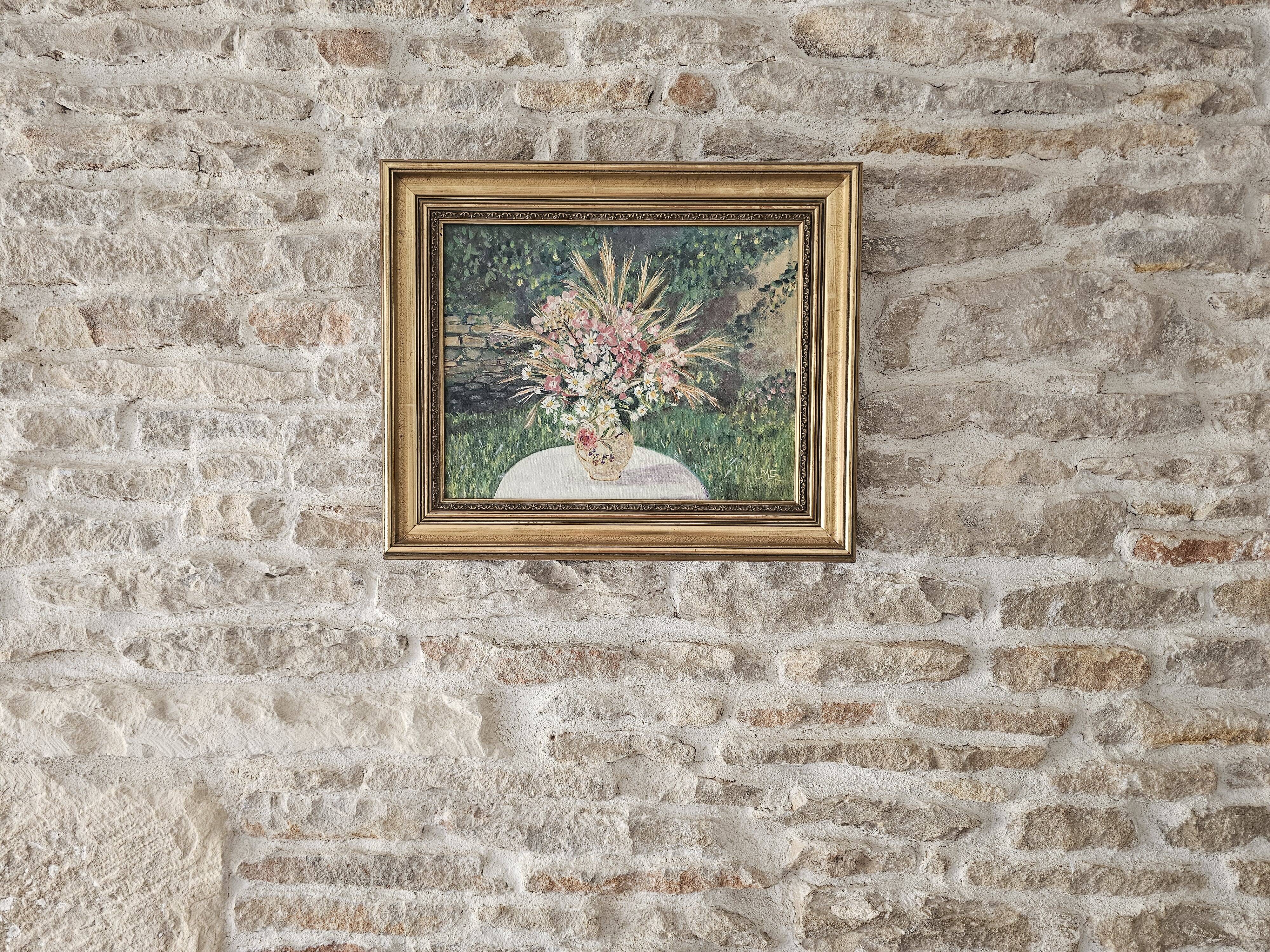 Oil on Canvas Board - Bouquet of Wildflowers Signed