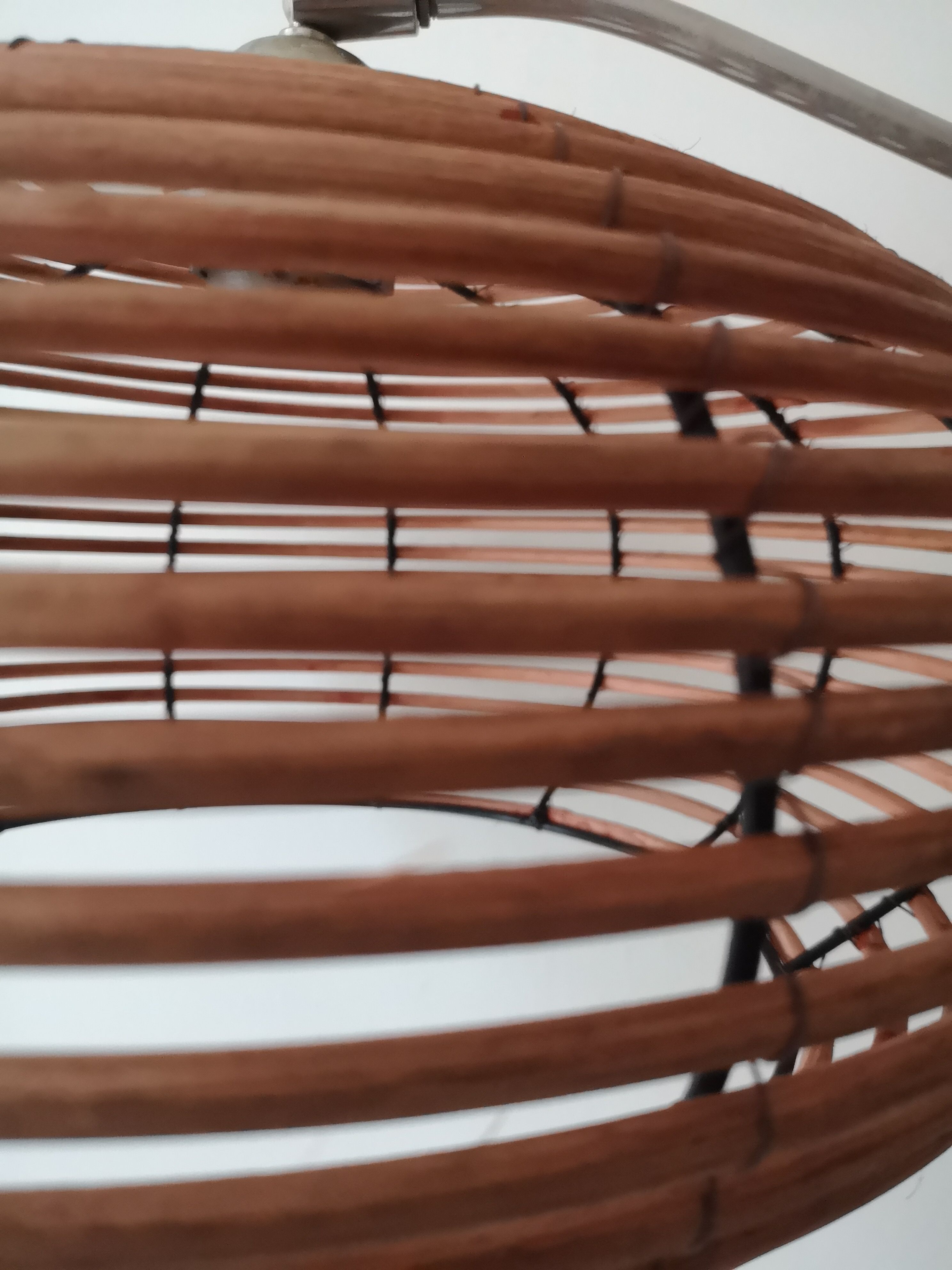 Scandinavian bamboo floor lamp, design 50s