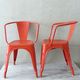 Pair of chairs A 56 - Tolix - Jean Pauchard - 1950-70 - vermilion Red