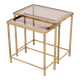 Brass side tables Hollywood Recency 1970s France