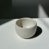 Trio of white ceramic cups D9cm