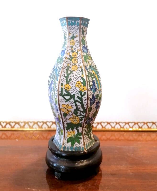 Soliflore vase in partitioned bronze China