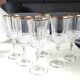 Lot of 6 x Large Wine Glasses. Valencay Gold/Crystal d'Arques model.