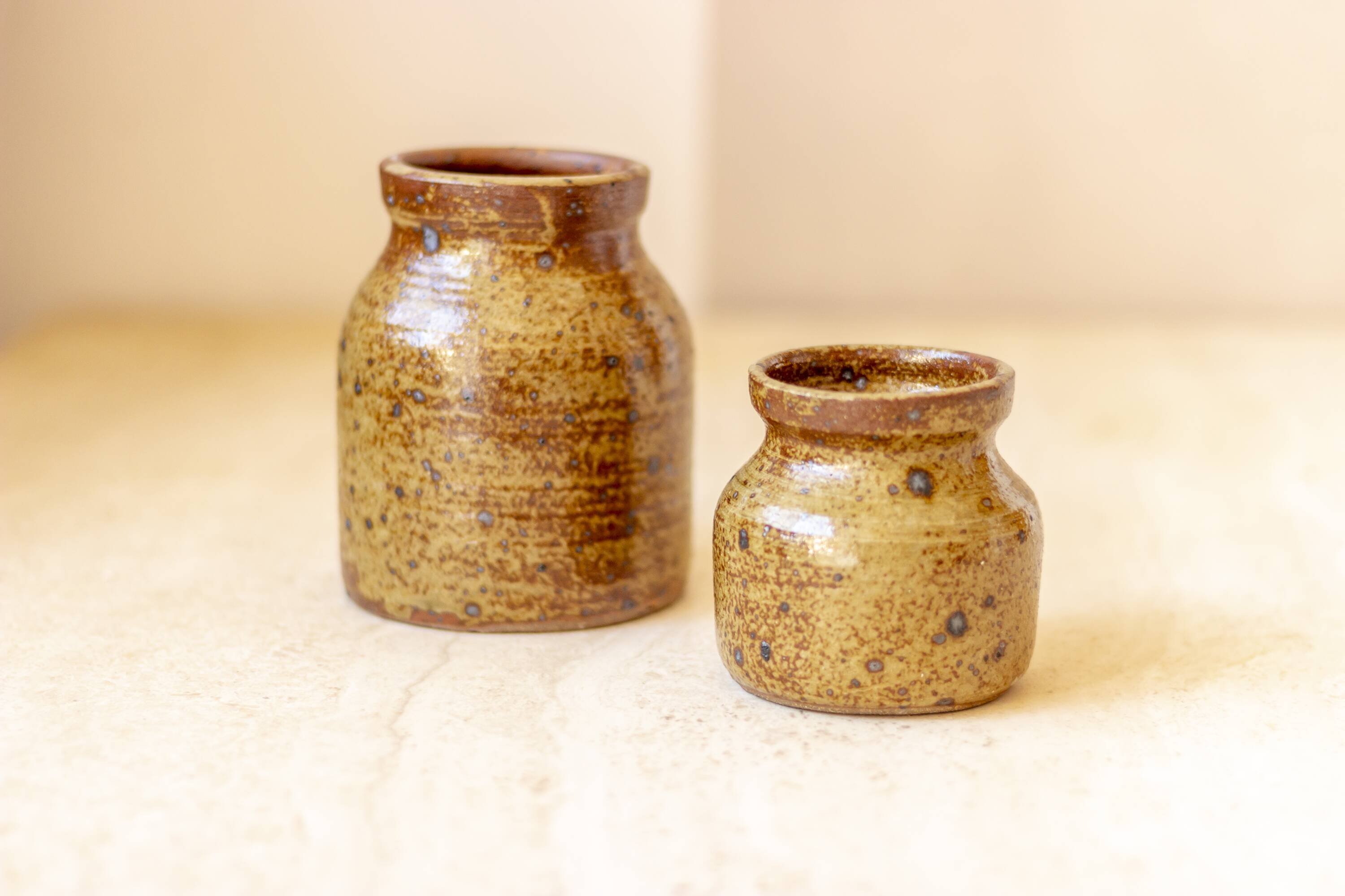 Pair of stoneware vase