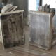 Book-clamps couple of realistic old men in plaster