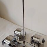 Space Age 4-light chandelier in chrome metal, 1970s