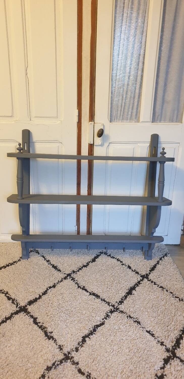 Coat rack wall shelves