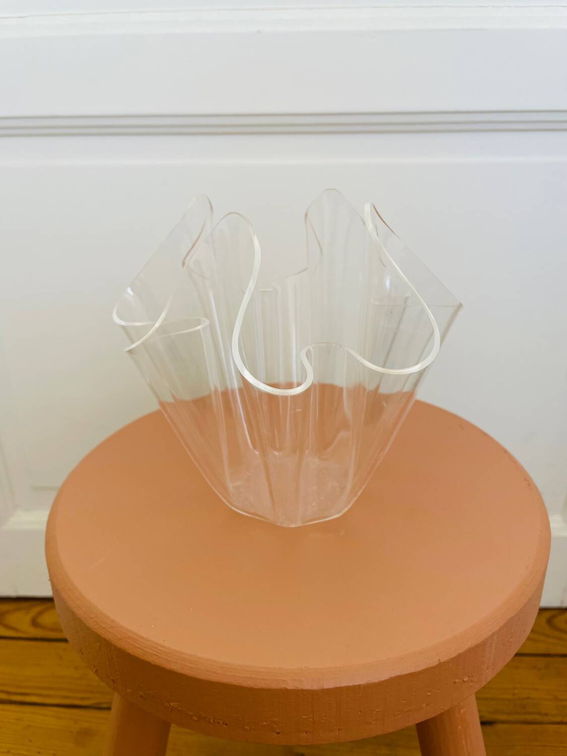 Vintage draped plexiglass cup