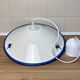 Vintage white ceramic chandelier lampshade decorated with grape patterns