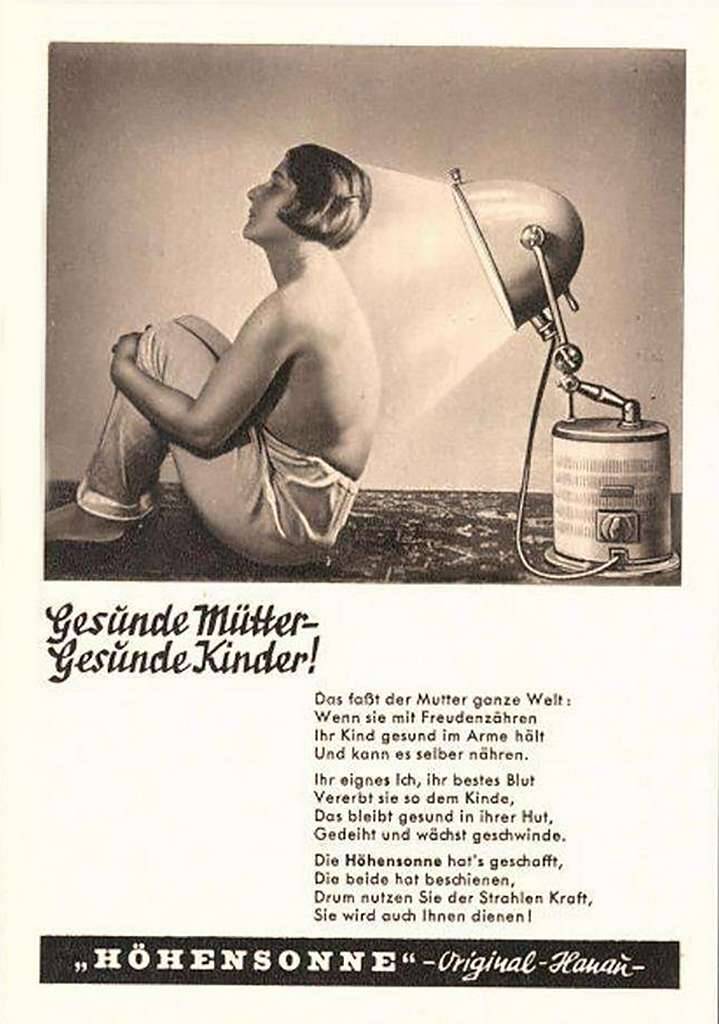 Medical lamp "Höhensonne" S300, Art Deco Bauhaus – Original Hanau
