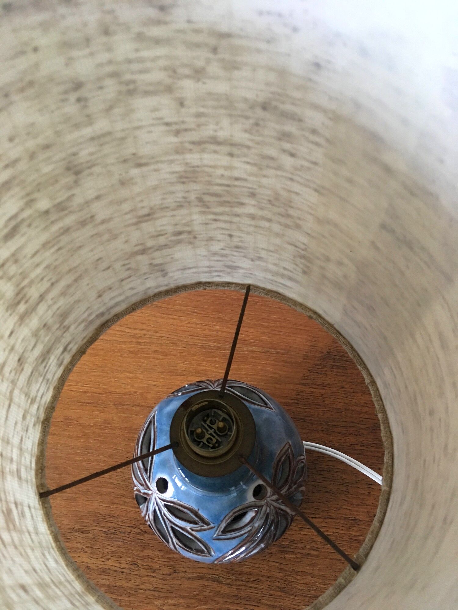 Vintage ceramic lamp by YC Millau