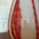 Antique blown glass lamp foot