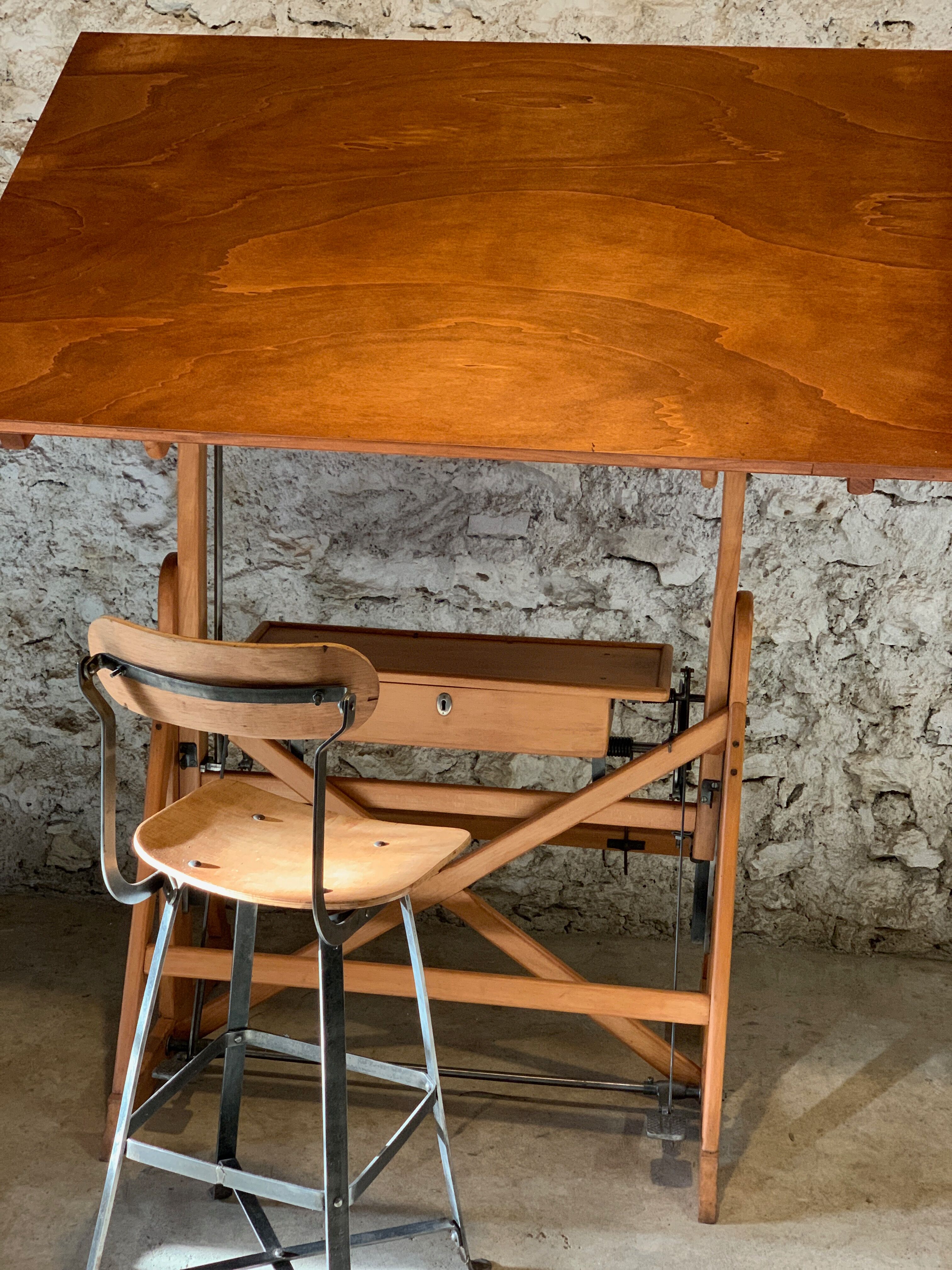 Drawing table of italian architect Sacchi circa 1930