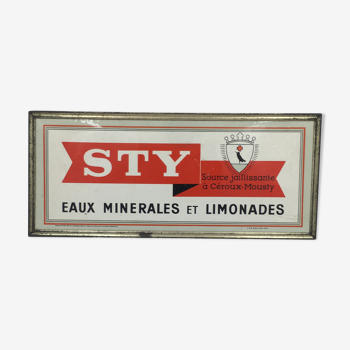 Plaque publicitaire sty