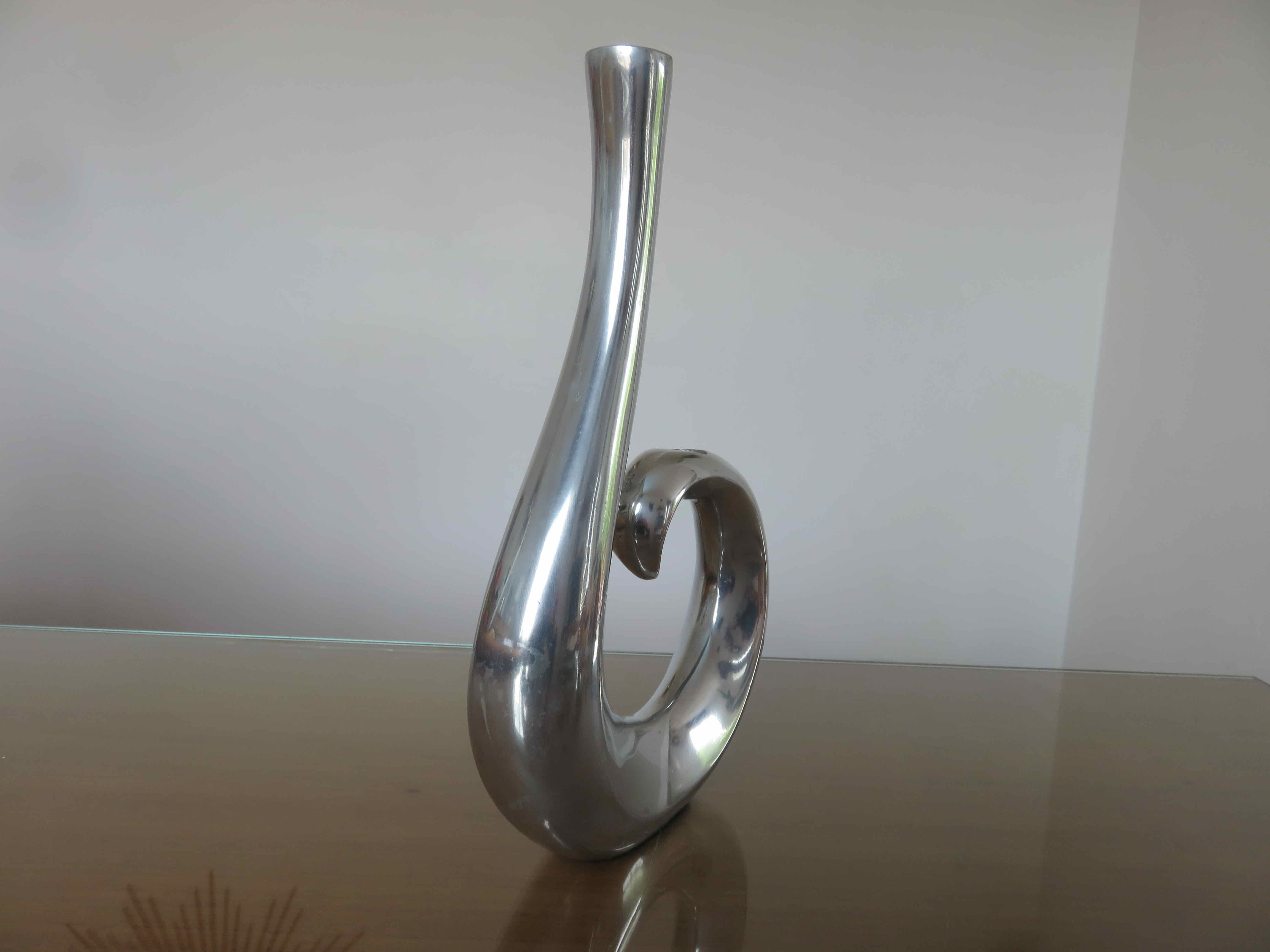 Design candle holder in cast aluminum 80s
