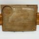 Wood and bamboo vintage plateau, glass, 1960