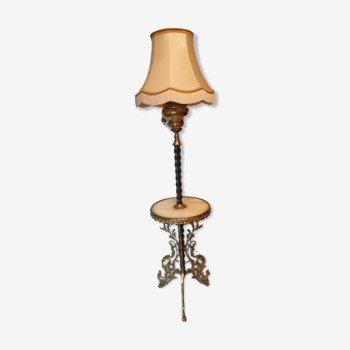 Lampadaire en bronze et onyx Napoléon III