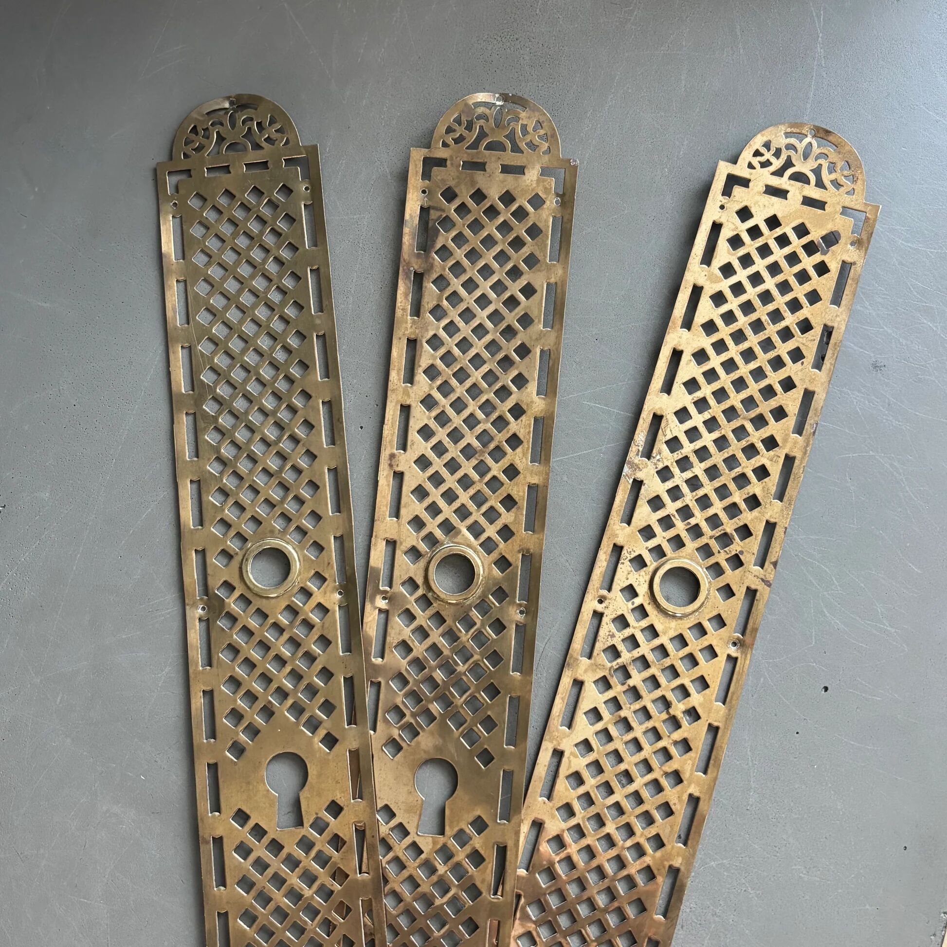 3 plaques de propreté anciennes - 52cm - Ref 1337