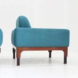 Mid Century Pair of "Romantica" Armchairs by Piero Ranzani for Elam , 1950s