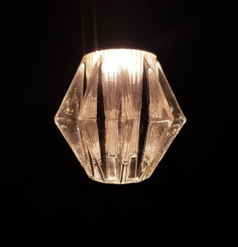 3-lamp suspension design mid century 1970s