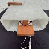 Pair of Scandinavian Perpex and teak wall lights