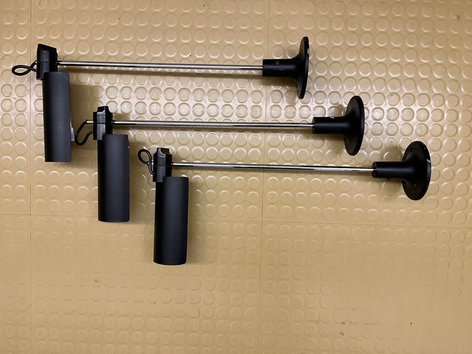 3 Ceiling lights / Wall lights Oluce – ADIM – Vico Magistretti – Chrome metal