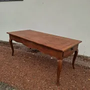 Rustic Louis XV farmhouse table in cherry wood, 1900s.