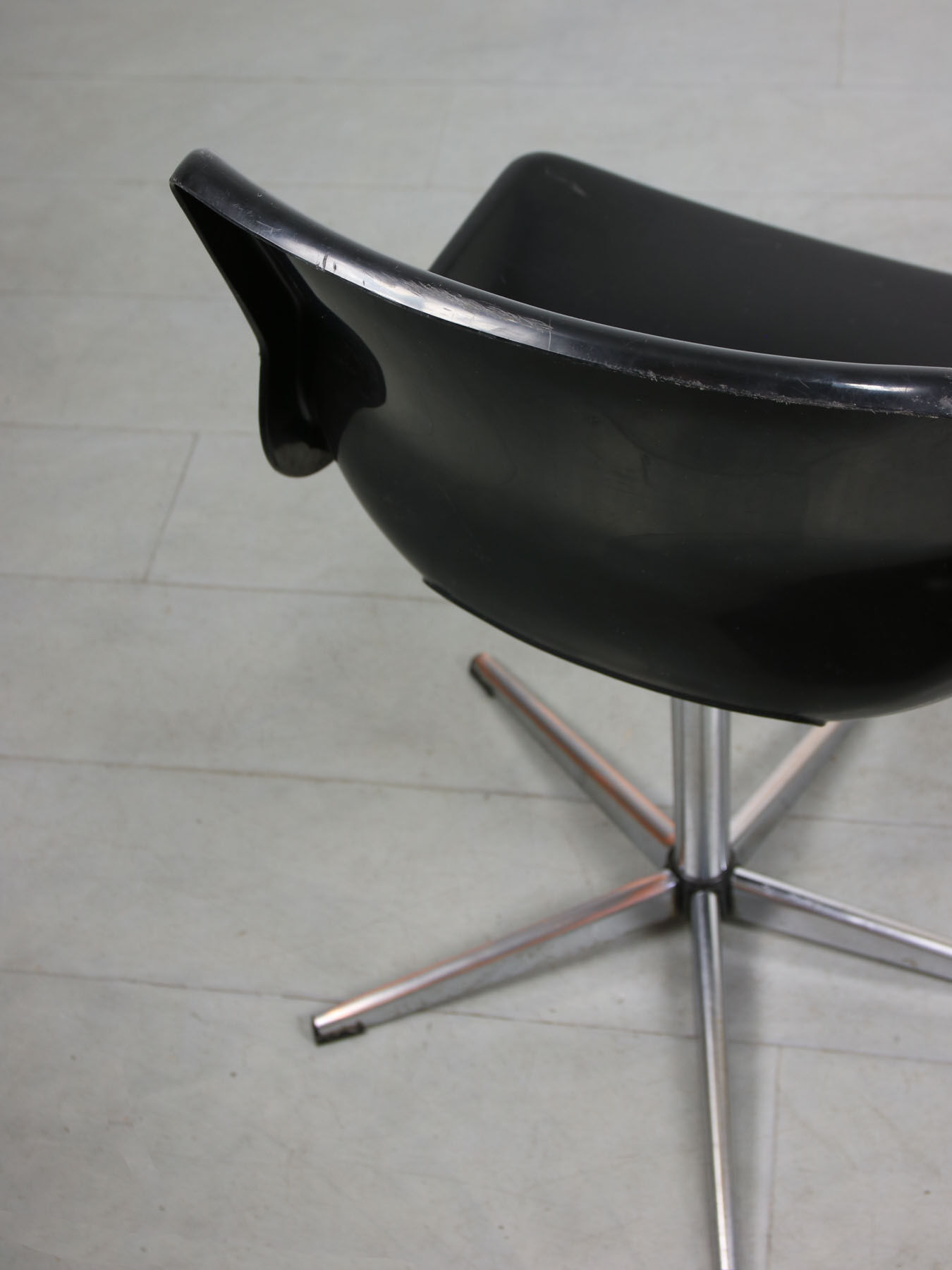 Black Overman Office Swivel Chair by Svante Schoblom from Sweden, 1970s