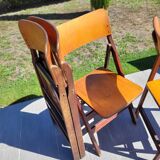 Set of 4 Baumann wooden chairs