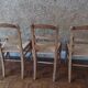 Lot de 4 chaises paillées en merisier
