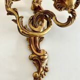 Lot of 2 Double Bronze Wall Lights