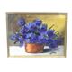 Ancient painting, still life with flowers, signed, 80s