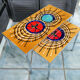 Set of 2 tables gigogne 60's ceramic fat lava