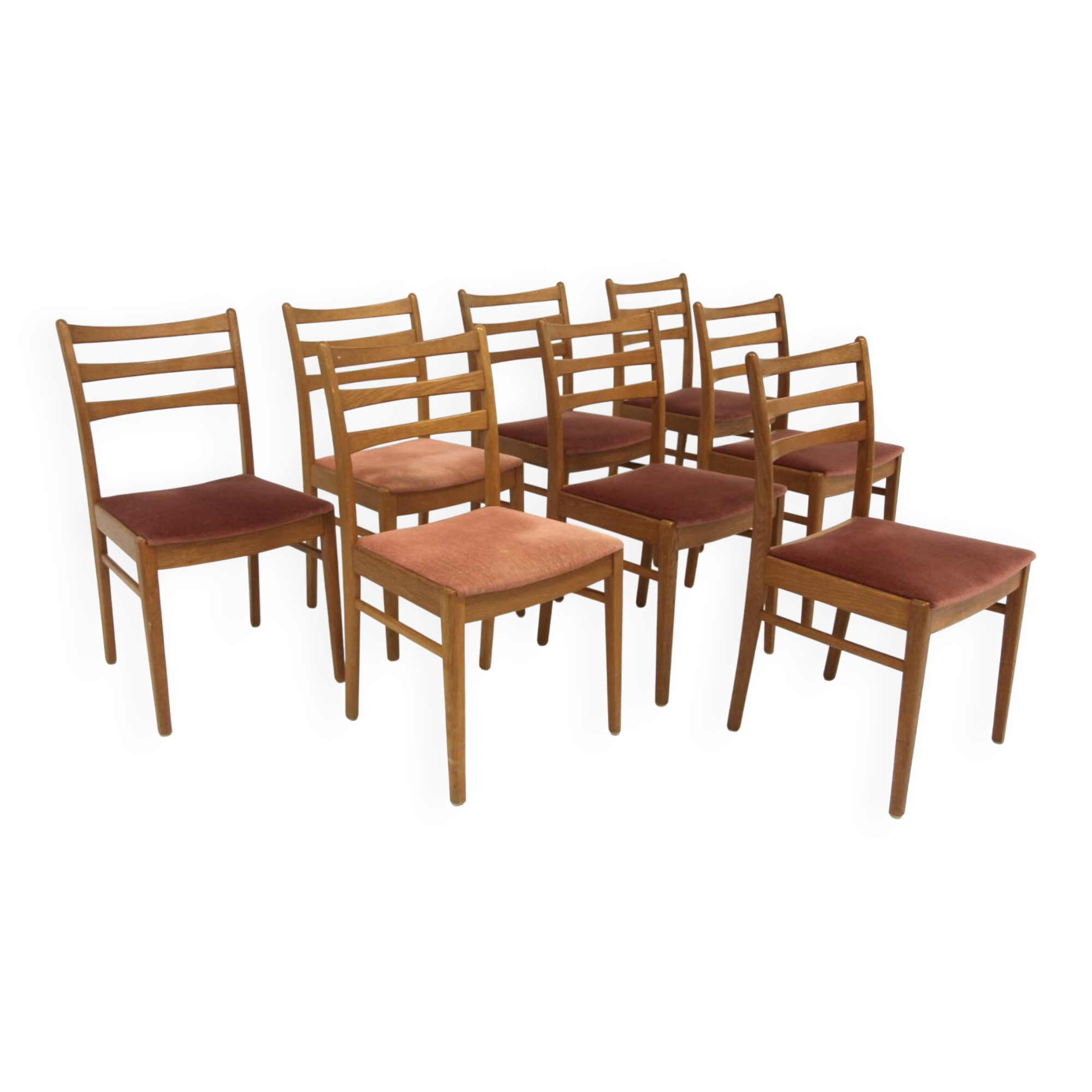 Set de 8 chaises scandinave en chêne, Suède, 1960