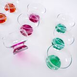 Set of dessert bowls, Italian design, 1970s, made in Italy