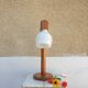 Articulated lamp in pine and opaline