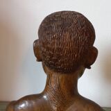 Ancien buste en bois africain
