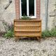 Commode vintage bois et rotin