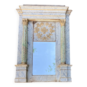 Miroir façade en bois - colonnes