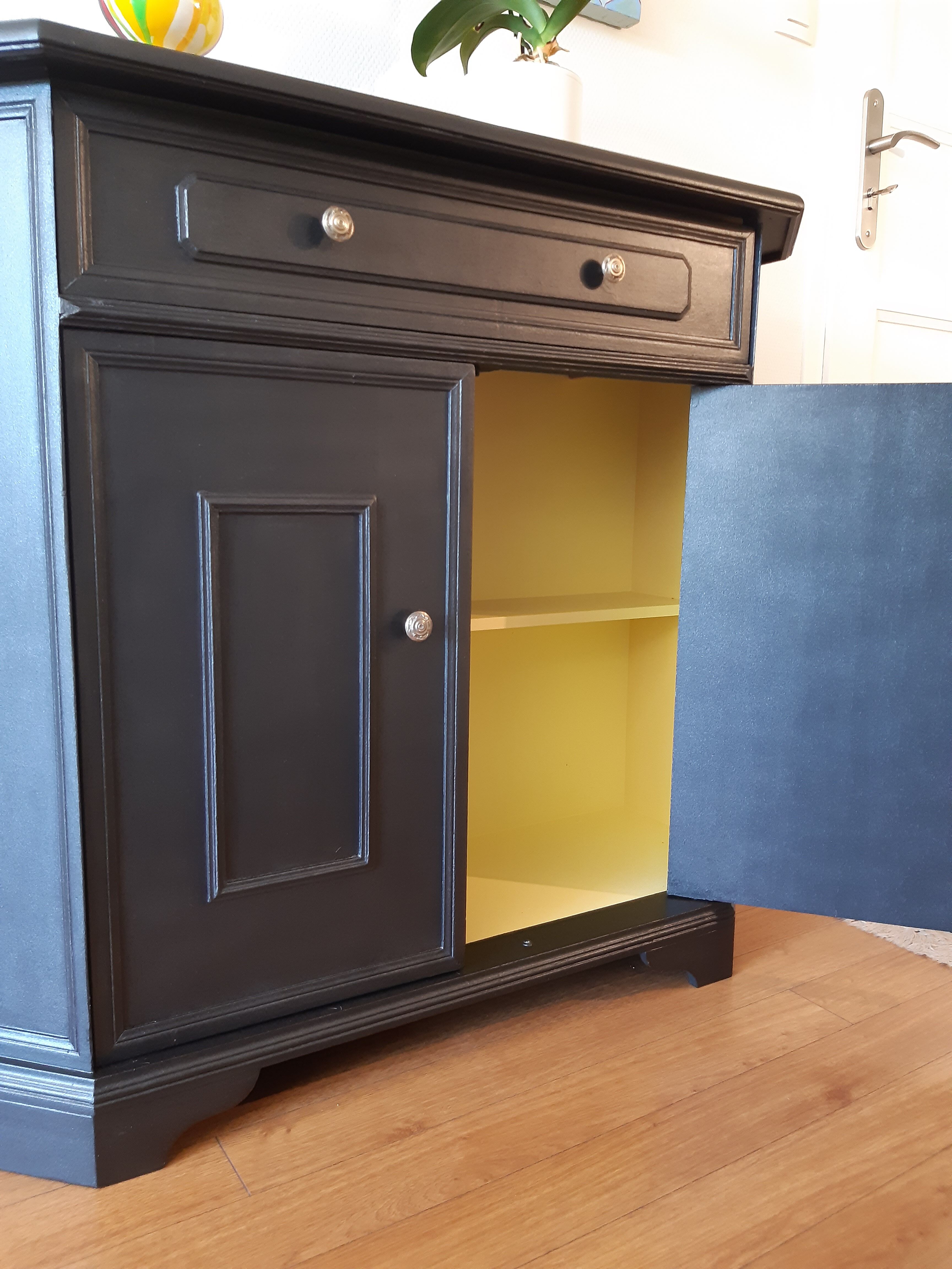 2-door "black steel" dresser