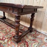 Louis XVI solid walnut dining table