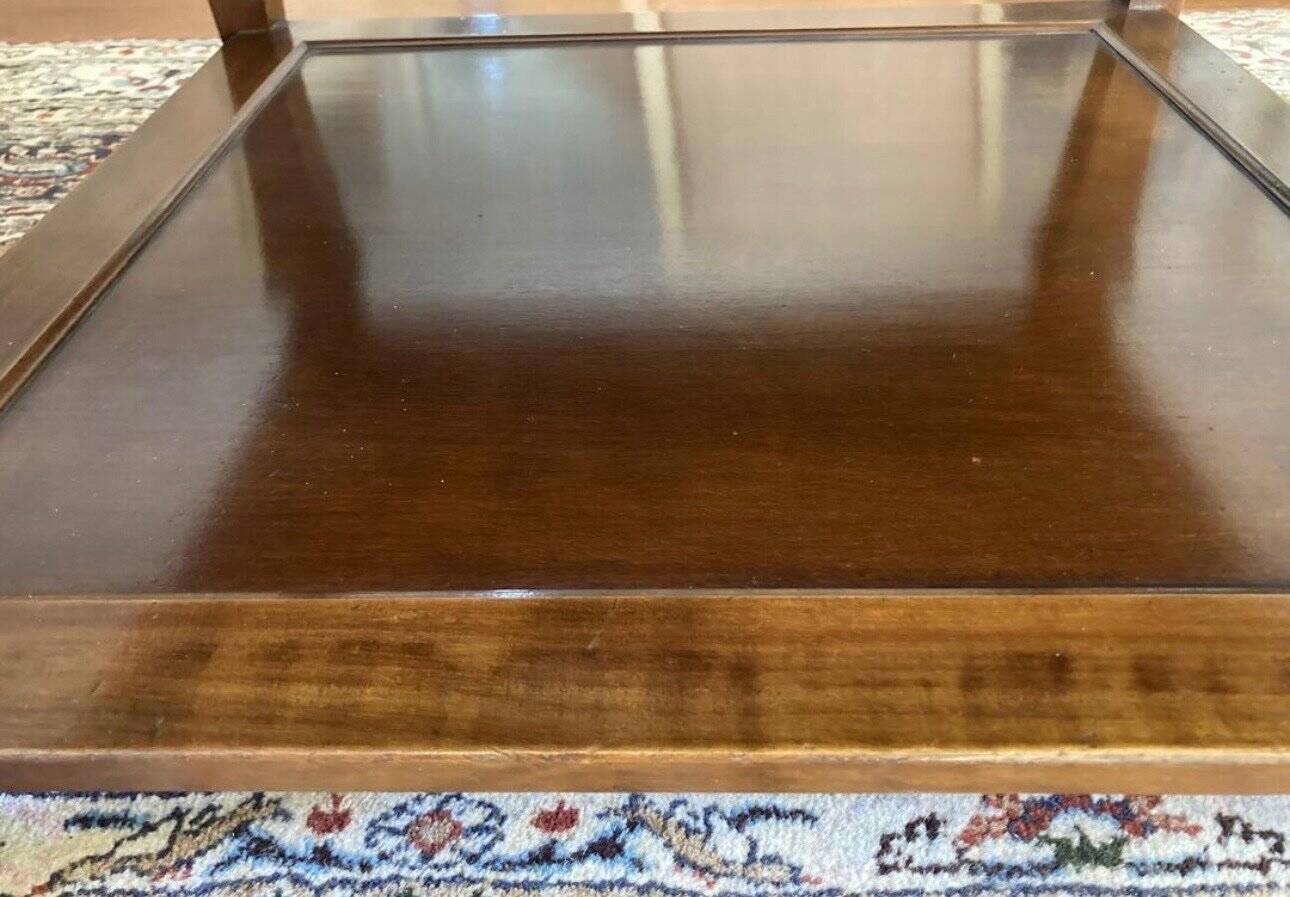 Coffee table in solid walnut – Versailles Parquet marquetry – Louis style