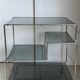 Coffee table / chrome and smoked glass by Max Sauze