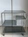 Coffee table / chrome and smoked glass by Max Sauze