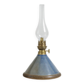 Stoneware oil lamp base signed Le Don Suzy Atkins 80s