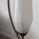 1950s Modernist Floor Lamp with Reading Light, brass and filigree glass.