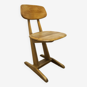 Chaise écolier hohenloher schulmöbel turngerätefabrik J. koffmann 1900 bois massif