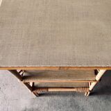 Rattan shelf on foot 1950/60