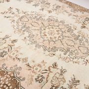 6x9 Cream & Brown Oriental Vintage Rug, 175x290Cm