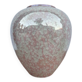 Iridescent Charolles earthenware round vase from the 1980s.